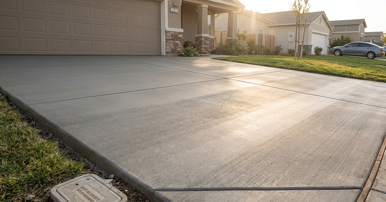 Residential driveway concrete Sacramento